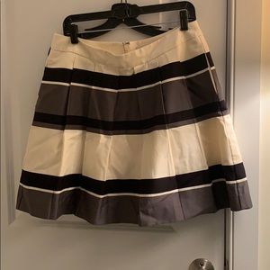Loft pleated striped skirt